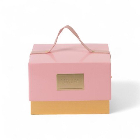 SCATOLA LINGOT ROSA 20X16X13CM